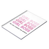 Modern Pink Girl Boss Bestes Girl-Geschenk Notizblock (Linke Seite)