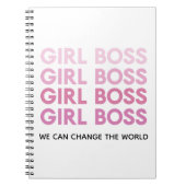 Modern Pink Girl Boss Bestes Girl-Geschenk Notizblock (Vorderseite)