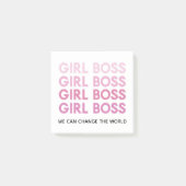 Modern Pink Girl Boss Bestes Girl-Geschenk Post-it Klebezettel (Vorderseite)