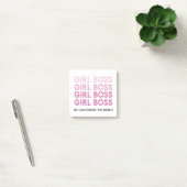 Modern Pink Girl Boss Bestes Girl-Geschenk Post-it Klebezettel (Büro)