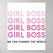 Modern Pink Girl Boss Bestes Girl-Geschenk Poster (Vorne)