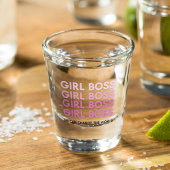 Modern Pink Girl Boss Bestes Girl-Geschenk Schnapsglas