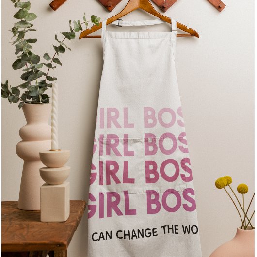 Modern Pink Girl Boss Bestes Girl-Geschenk Schürze