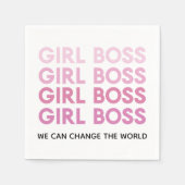 Modern Pink Girl Boss Bestes Girl-Geschenk Serviette (Vorderseite)
