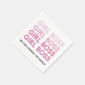 Modern Pink Girl Boss Bestes Girl-Geschenk Serviette (Ecke)