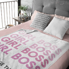 Modern Pink Girl Boss Bestes Girl-Geschenk Sherpadecke