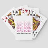 Modern Pink Girl Boss Bestes Girl-Geschenk Spielkarten (Rückseite)