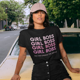 Modern Pink Girl Boss Bestes Girl-Geschenk T-Shirt
