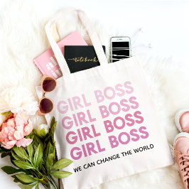 Modern Pink Girl Boss Bestes Girl-Geschenk Tragetasche