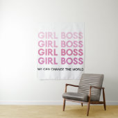 Modern Pink Girl Boss Bestes Girl-Geschenk Wandteppich (Beispiel)
