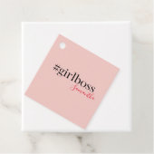 Modern Pink Girl Boss & Name Best Girly Geschenkanhänger (Beispiel)