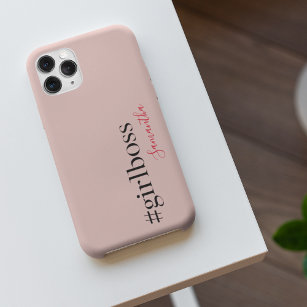 Modern Pink Girl Boss & Name Best Girly iPhone 11Pro Max Hülle