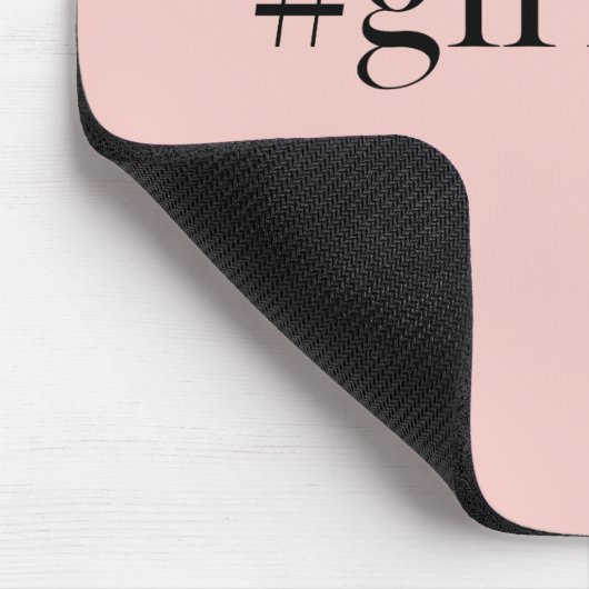 Modern Pink Girl Boss & Name Best Girly Mousepad (Ecke)