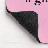 Modern Pink Girl Boss & Name | best Girly Mousepad (Ecke)