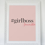 Modern Pink Girl Boss & Name Best Girly Poster<br><div class="desc">Auf Zazzle präsentiert sich die Kollektion "Modern Pink Girl Boss & Name! Diese trendige und stilvolle Kollektion ist perfekt für alle starken, unabhängigen Frauen da draußen, die ihre Karriere gestalten und eine Erklärung abgeben. Ob Sie selbst ein Girl-Chef sind oder ein fantastisches Geschenk für ein solches suchen, diese Kollektion wird...</div>