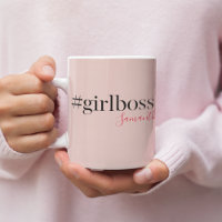 Modern Pink Girl Boss & Name Best Girly