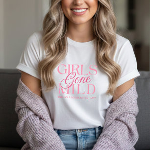 Modern Pink Girls Gone Milde Wellness-Center Bache T-Shirt