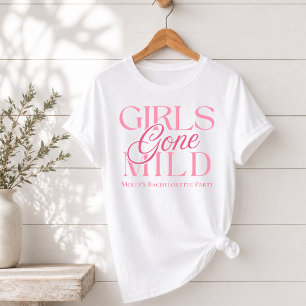 Modern Pink Girls Gone Milde Wellness-Center Bache T-Shirt
