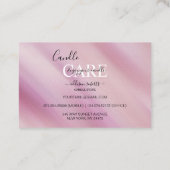 Modern Pink Glam Iridescent Sparkle Pflege Bauch Visitenkarte (Rückseite)