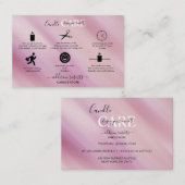 Modern Pink Glam Iridescent Sparkle Pflege Bauch Visitenkarte (Vorne/Hinten)