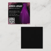 Modern pink glitter stylish chic Fashion Designer Quadratische Visitenkarte (Vorne/Hinten)