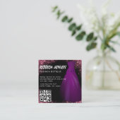 Modern pink glitter stylish chic Fashion Designer Quadratische Visitenkarte (Stehend Vorderseite)