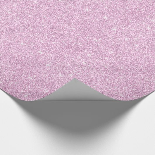 Modern Pink Glitzer Girly Geschenkpapier (Ecke)