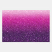 Modern Pink Glitzer Pattern ombre Geschenkpapier Set (Vorderseite 3)