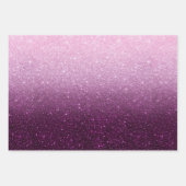 Modern Pink Glitzer Pattern ombre Geschenkpapier Set (Vorderseite 2)