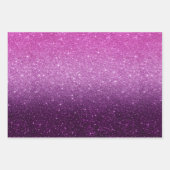 Modern Pink Glitzer Pattern ombre Geschenkpapier Set (Vorderseite)