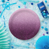 Modern Pink Glitzer Pattern ombre Pappteller (Party)