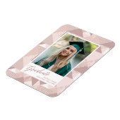 Modern Pink Glitzer Script Abschluss Girl Foto Magnet (Linke Seite)