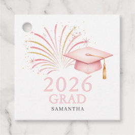 Modern Pink Gold 2026 Grad  Geschenkanhänger