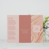 Modern Pink Gold Abstrakt Elegante Trifold Broschü (Stehend Vorderseite)