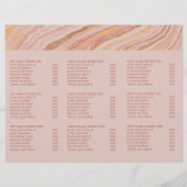 Modern Pink Gold Abstrakt Elegante Trifold Broschü (Rückseite)