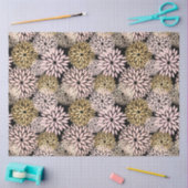 Modern Pink Gold Dahlia Floral Seidenpapier (Basteln)