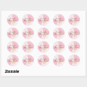 Modern Pink Gold Polka Dots Gefallen Sticker (Blatt)