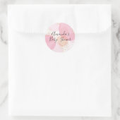 Modern Pink Gold Polka Dots Gefallen Sticker (Tasche)