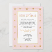Modern Pink Gold Stars Mädchen Sprinkle einladen Einladung (Vorderseite)