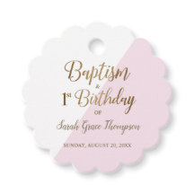 Modern Pink Gold Taufe Erster Geburtstag Baby Girl