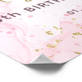 Modern Pink Gold Teen Girl Geburtstag Begrüßungsze Poster (Ecke)