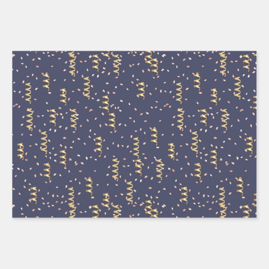 Modern Pink Gold White Navy Girl Geschenkpapier Set (Vorderseite 2)