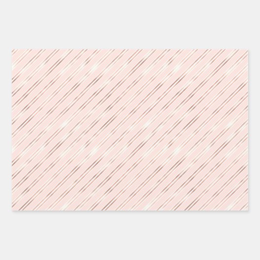 Modern Pink Gold White Navy Girl Geschenkpapier Set (Vorderseite)