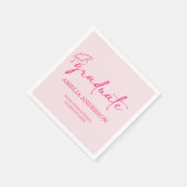 Modern Pink Graduation Class of 2026 Serviette (Ecke)