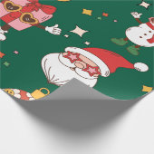 Modern Pink Groovy Weihnachten Geschenkpapier (Ecke)