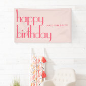Modern Pink Happy Birthday Banner (Insitu)