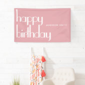 Modern Pink Happy Birthday Banner (Insitu)