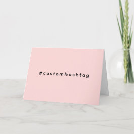 Modern Pink Hashtag Trending Design Karte