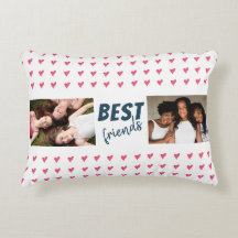 Modern Pink Heart Pattern Best Friends 2 Foto