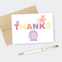 Modern Pink Jungle Animals Girl Baby Shower
